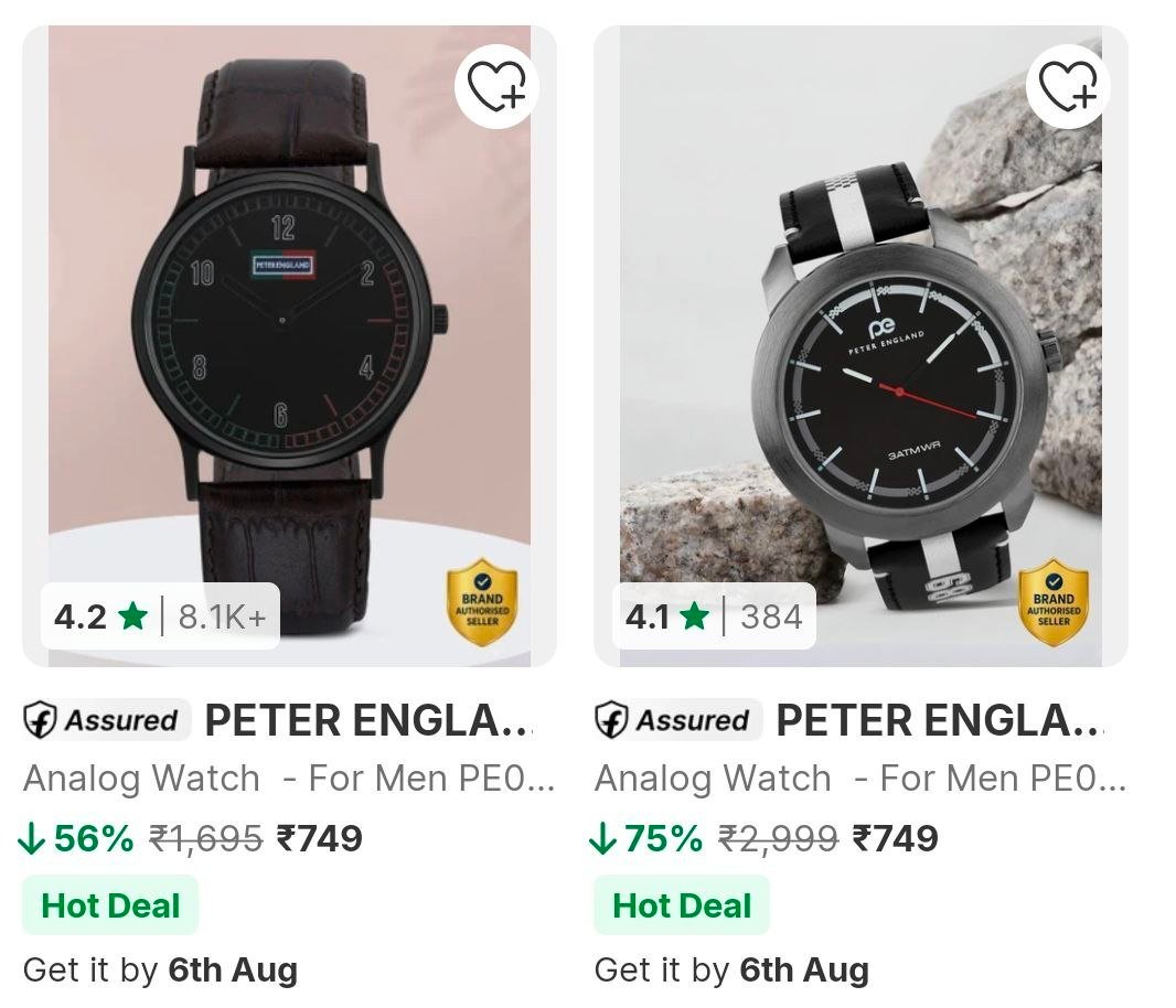 Flipkart 75 - Peter England Watches