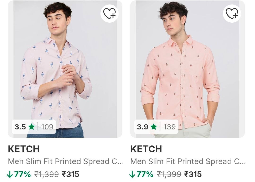 Flipkart 77 On Ketch Casual Shirts From 315link