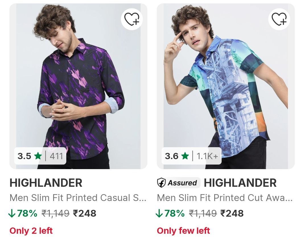 Flipkart 78 Highlander Shirts