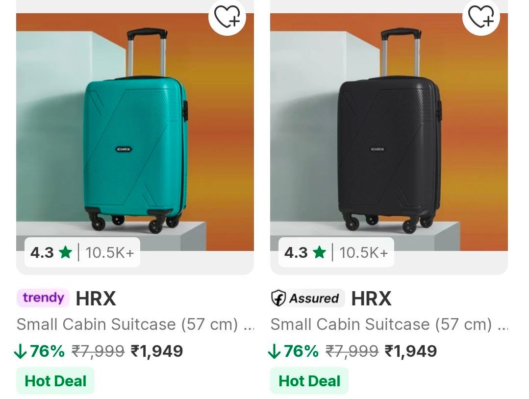 Flipkart 80 On Hrx Luggage Small Medium Large Pack