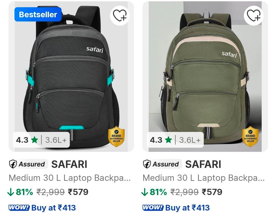 Flipkart 82 On Safari Backpacks