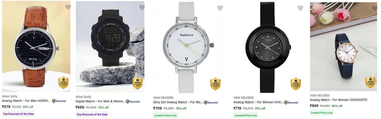 Flipkart 85 On Branded Watches Allen Solly Va