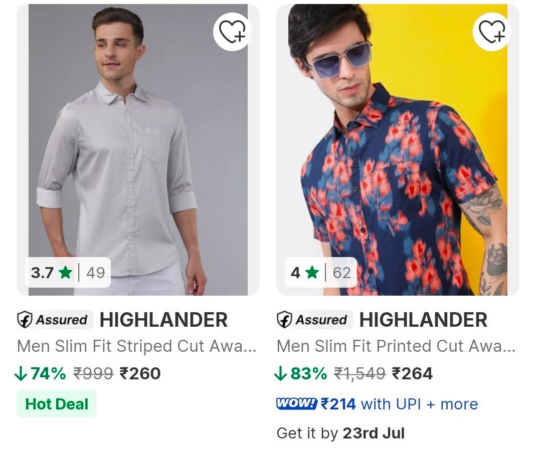 Flipkart 86 Highlander Shirts