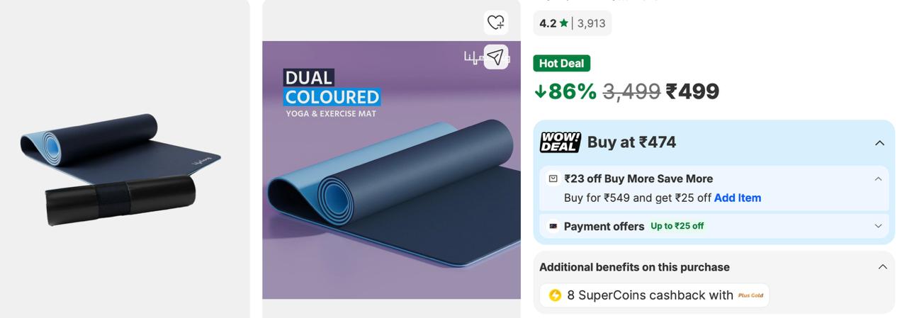 Flipkart 86 - Lifelong Dual Color Tpe Materia