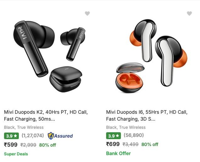 Flipkart 87 Mivi Earbuds Start At Rs 599
