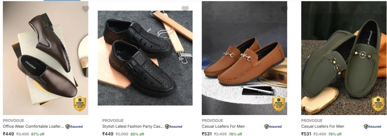 Flipkart 87 - Provogue Mens Casual Shoes