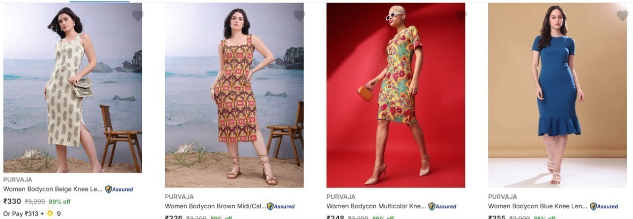 Flipkart 89 - Purvaja Women S Dresses