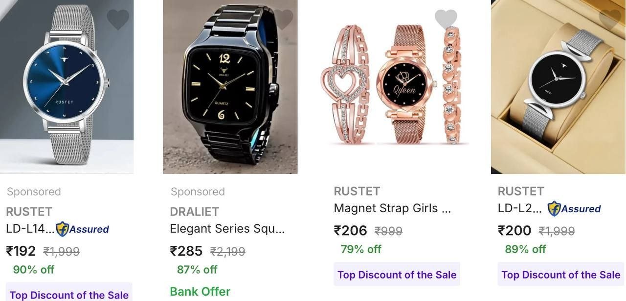 Flipkart 90 On Watches