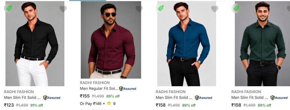 Flipkart 91 - Radhi Fashion Shirt Starting Rs