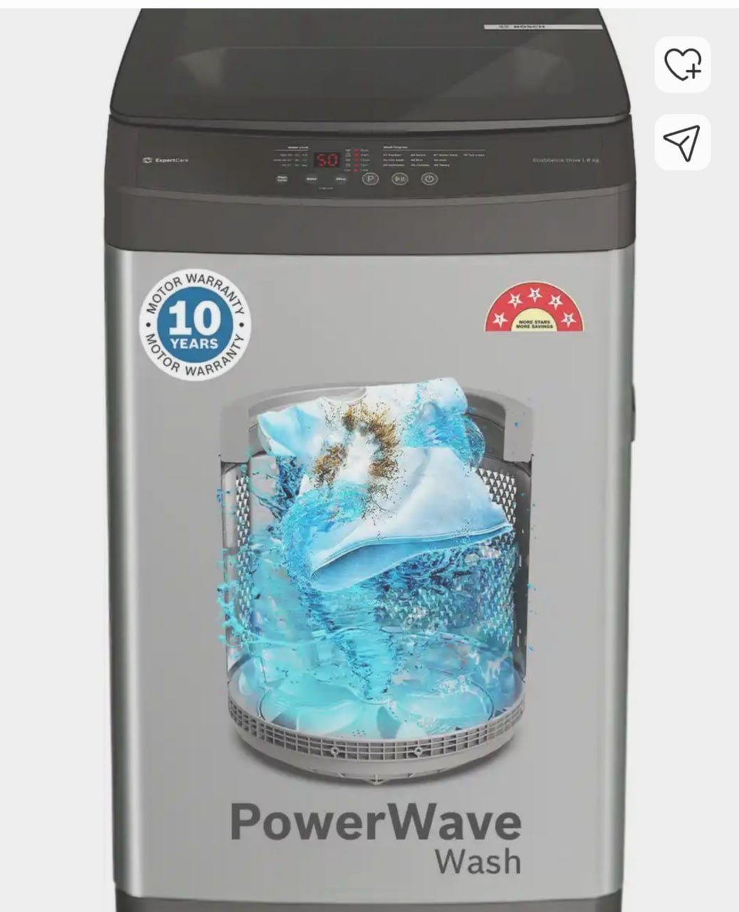 Flipkart Bosch Kg Fully Automatic Top Load Washing Machine Grey Rs offer on Deals Heaven