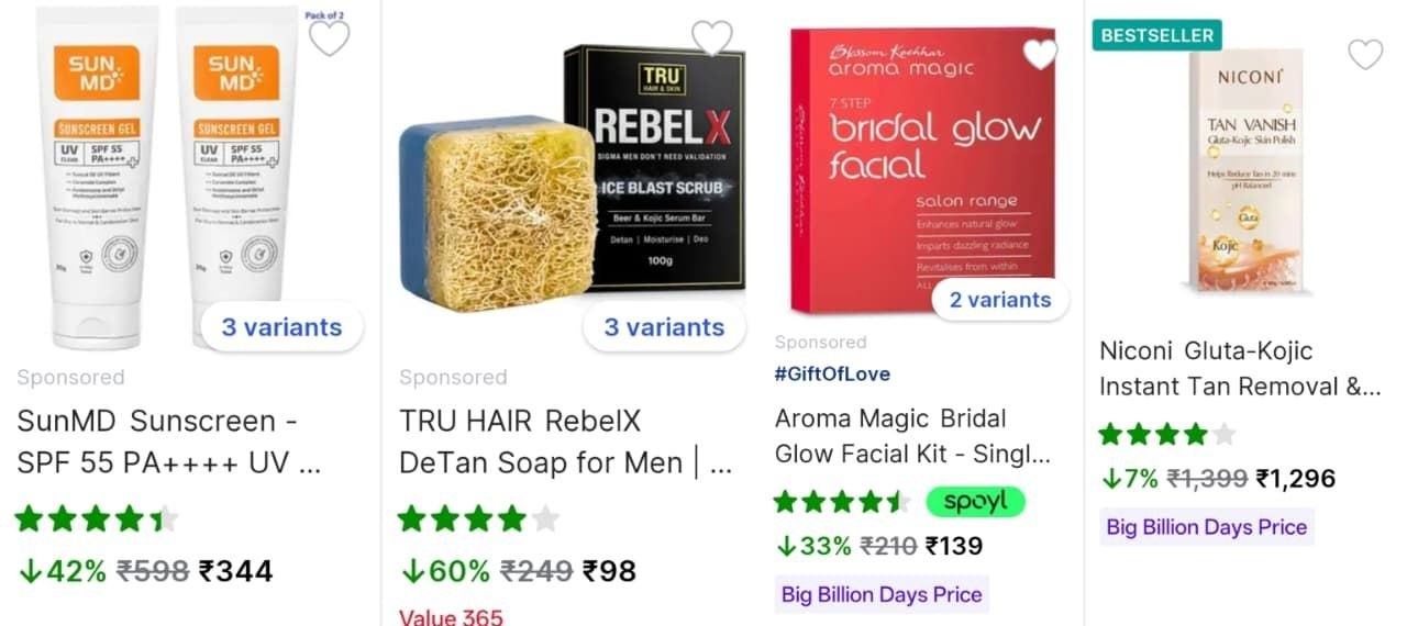 Flipkart Branded Beauty Products Starting 99shavin
