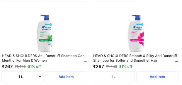 Flipkart Grocery 1l Shampoo Loot