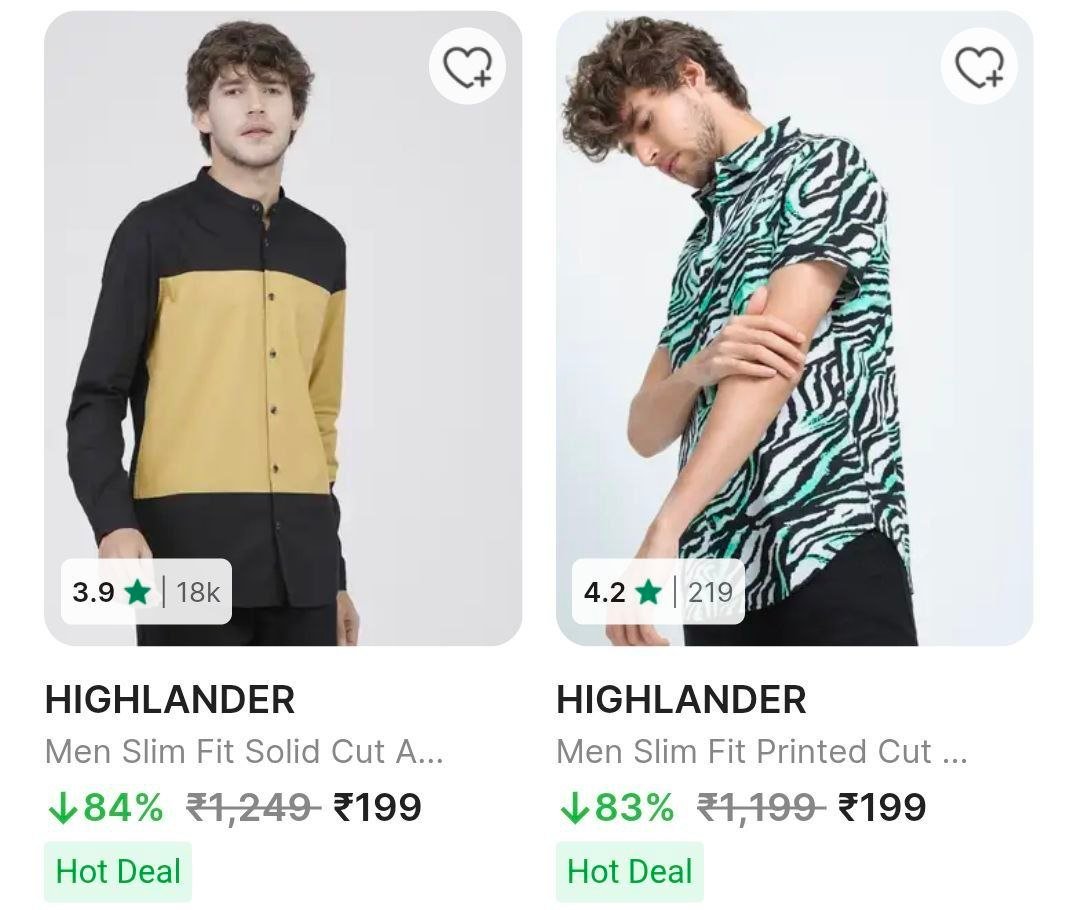 Flipkart Highlander Casual Shirts 84 199