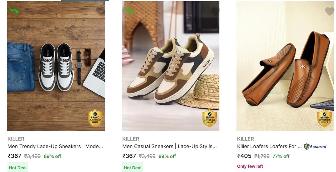 Flipkart Killer Mens Loafers Shoes Starting At Rs 