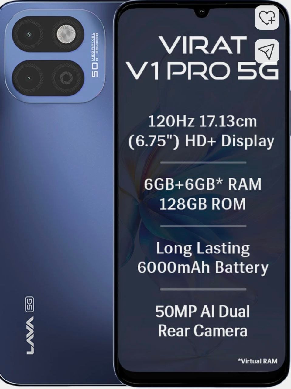 Flipkart Lava Virat Is Back Lava Virat V1 Pro
