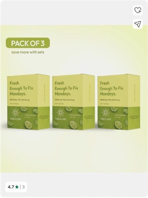 Flipkart Lemon Soap For Refreshing Skin Pack 