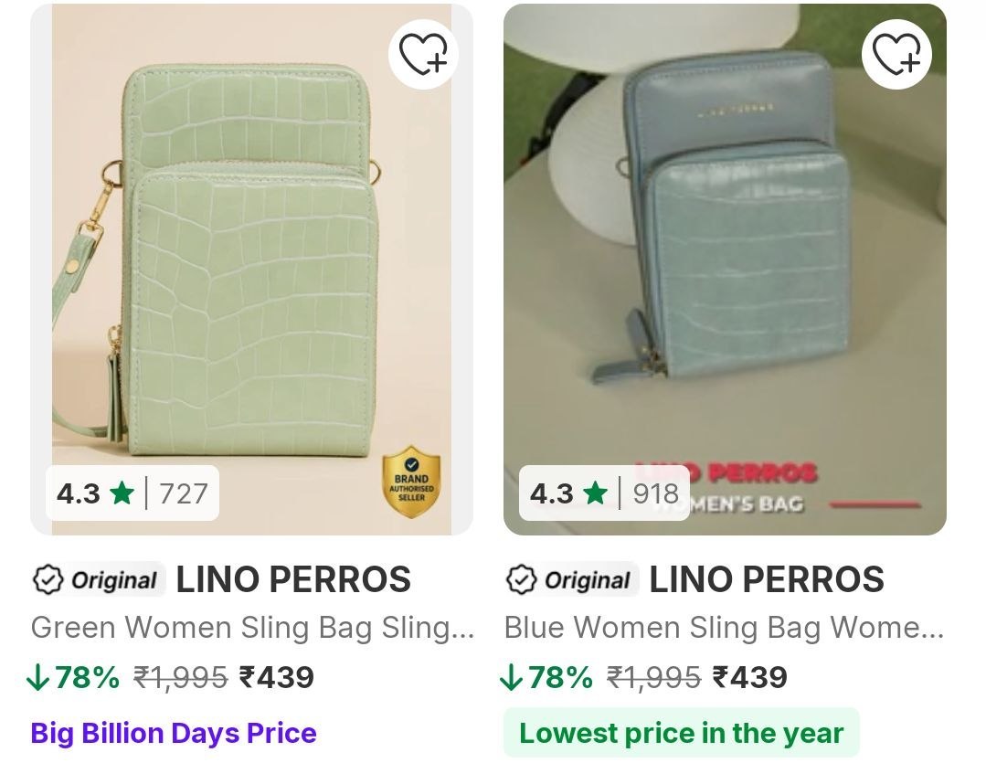 Flipkart Lino Perros Sling Bags 85