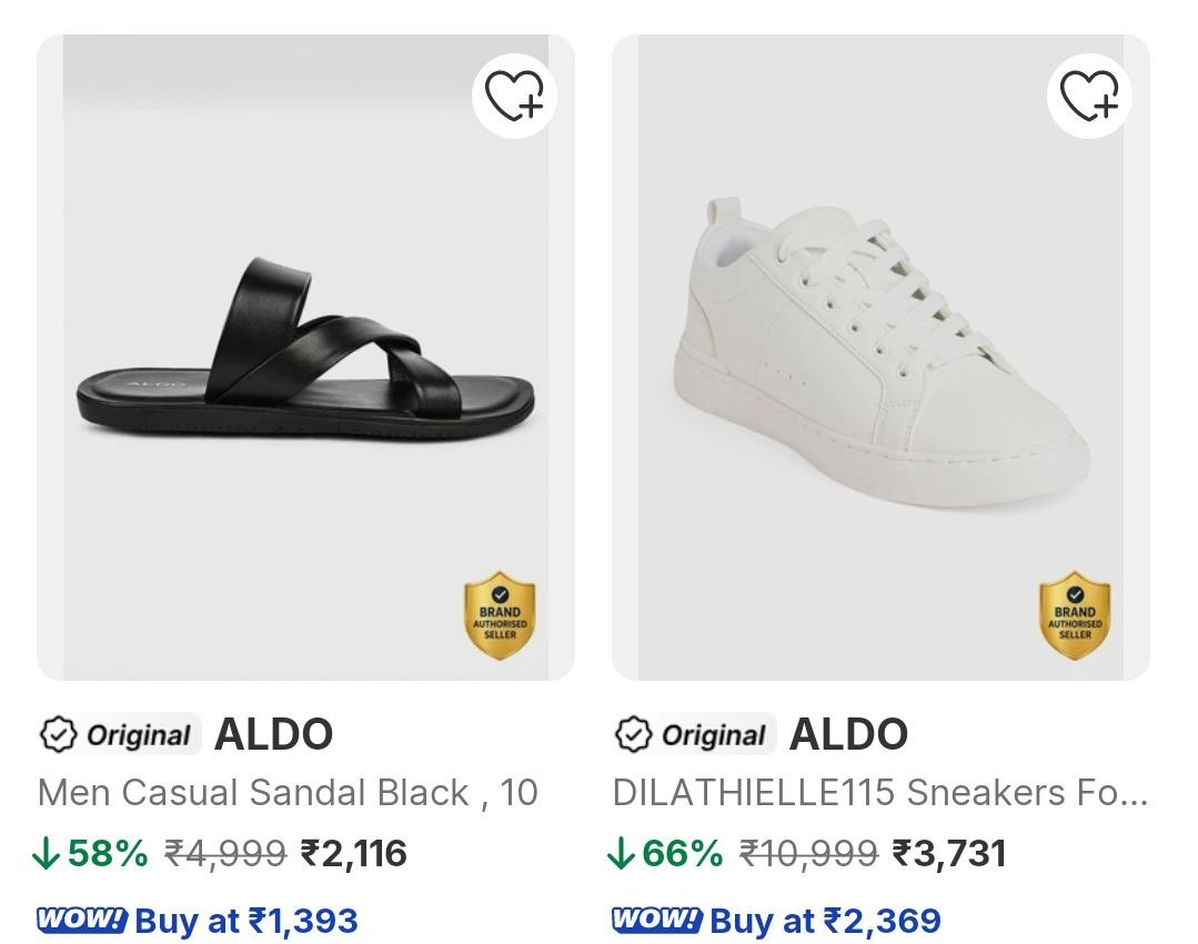 Flipkart Loot 66 On Aldo Shoes (premium Brand) Men