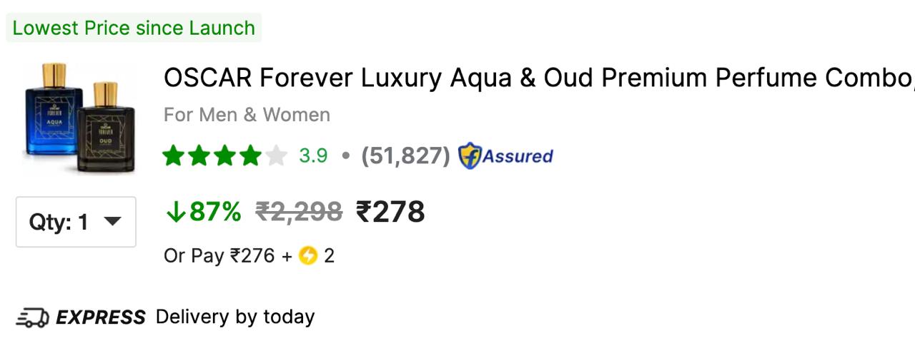 Flipkart Loot Perfume Combo Loot 278