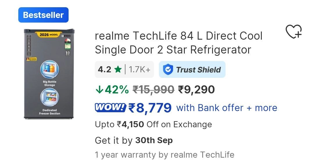 Flipkart Loot Refrigerators At Big Billion Da