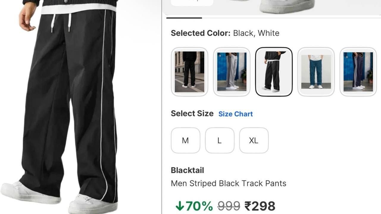 Flipkart Mens High Quality Black Trackpant 29