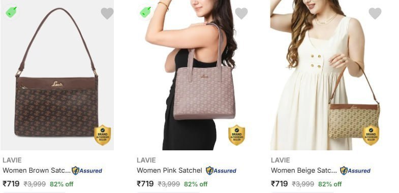 Flipkart Minimum 80 - Lavie Women Handbags