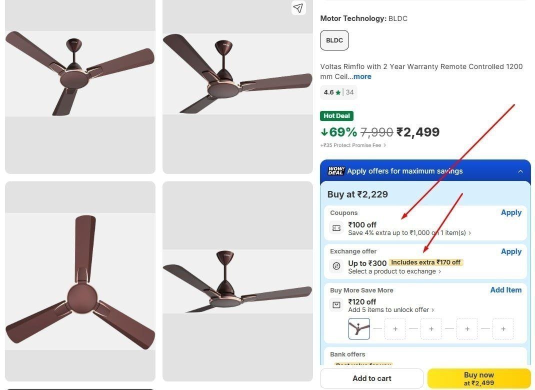 Flipkart Super Saver 2165 334 With Bank