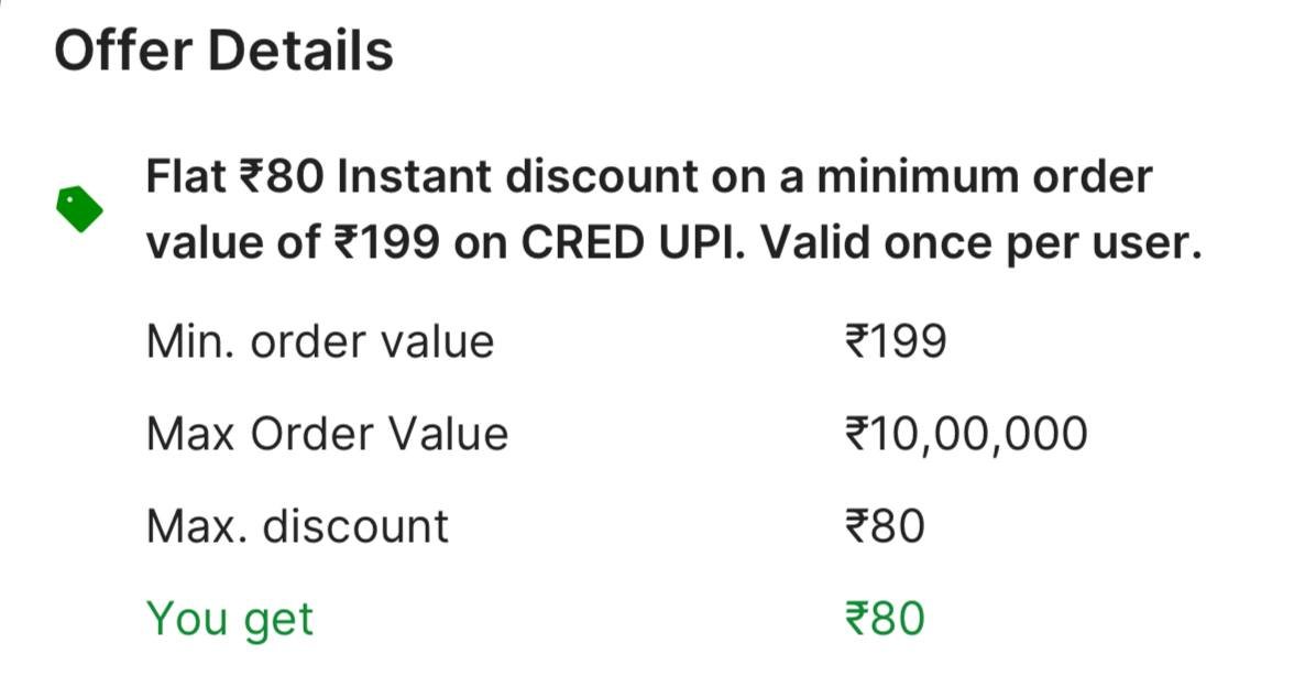 Flipkart X Cred Rs 80 On Min Rs 199 Ordermake Cart