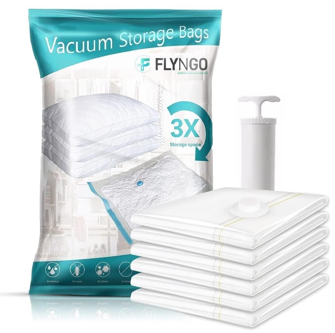 Flyngo Polypropylene Reusable Ziplock Vacuum Stora