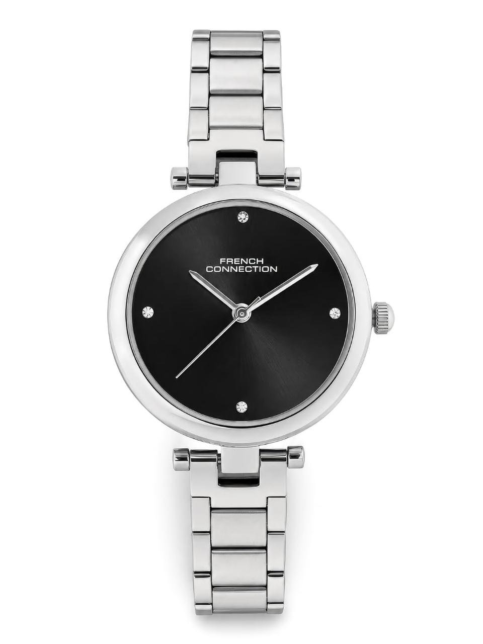 French Connection Black Sunray Dial Analog Wa