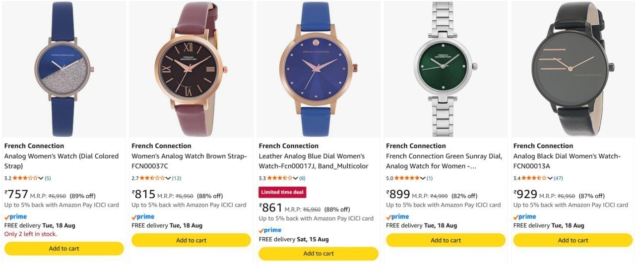 French Connection Watches From 757