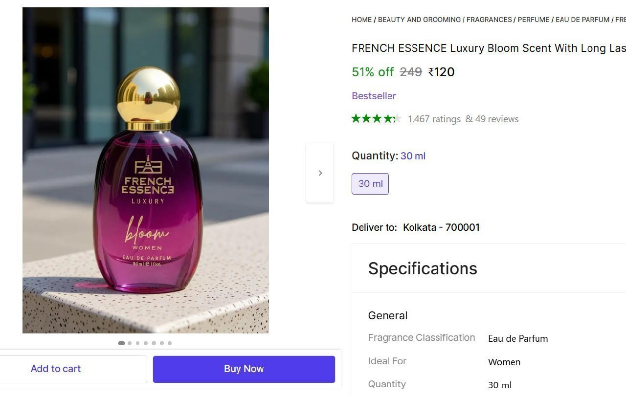 French Essence Parfum - 30 Ml (for Women) 120