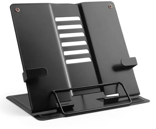Frenyear Metal Book Stand Portable Cookbook H