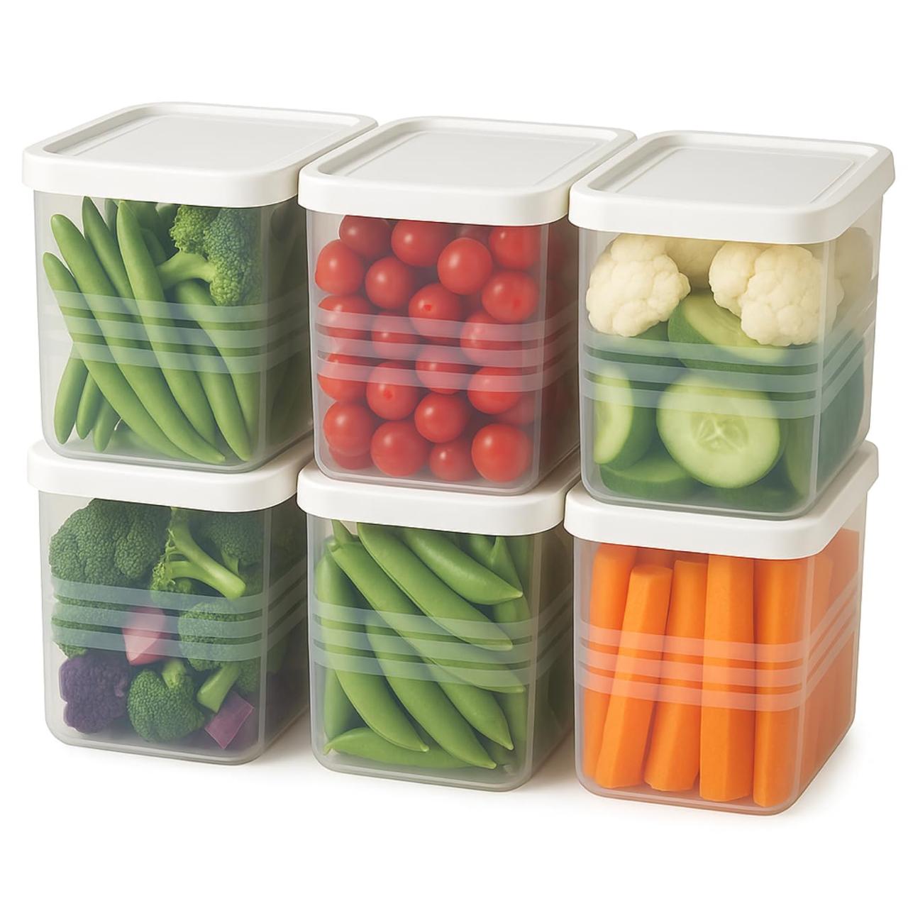 Fridge Storage Containers For Vegetables 1200 Ml (
