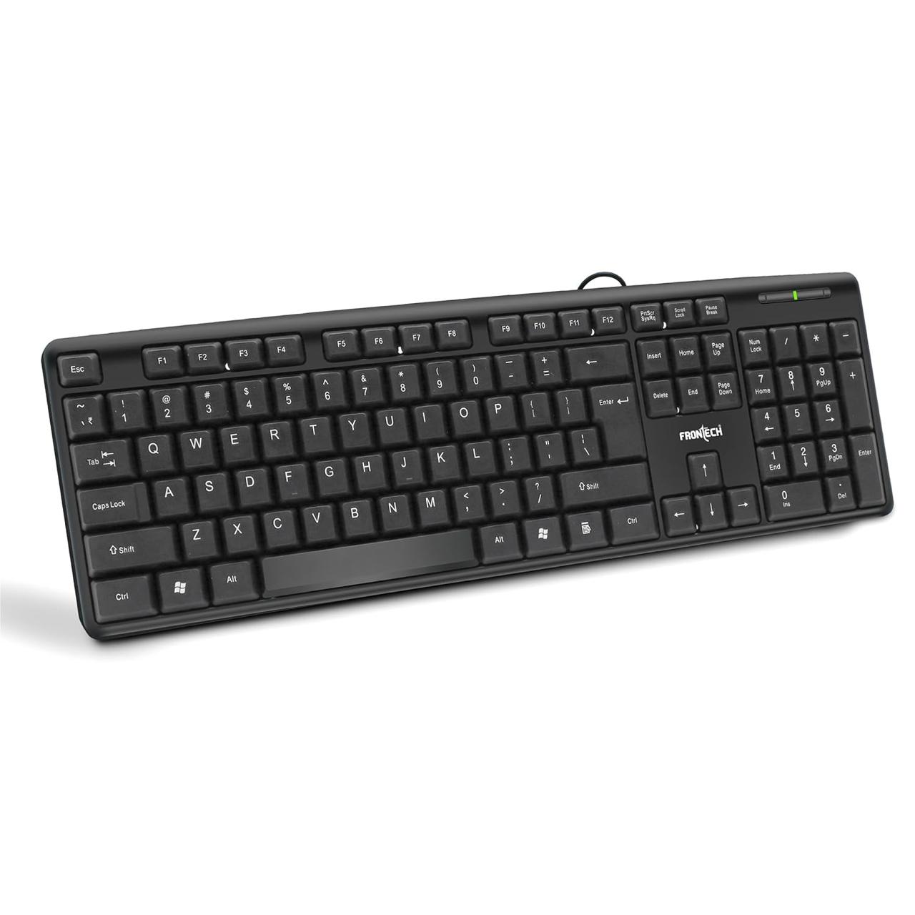 Frontech Wired Keyboard Membrane Keys With Re