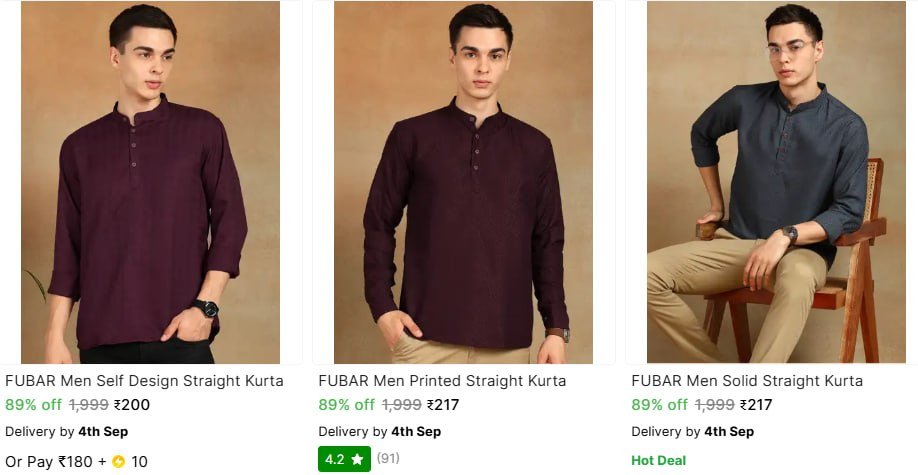 Fubar Men S Kurta From 200