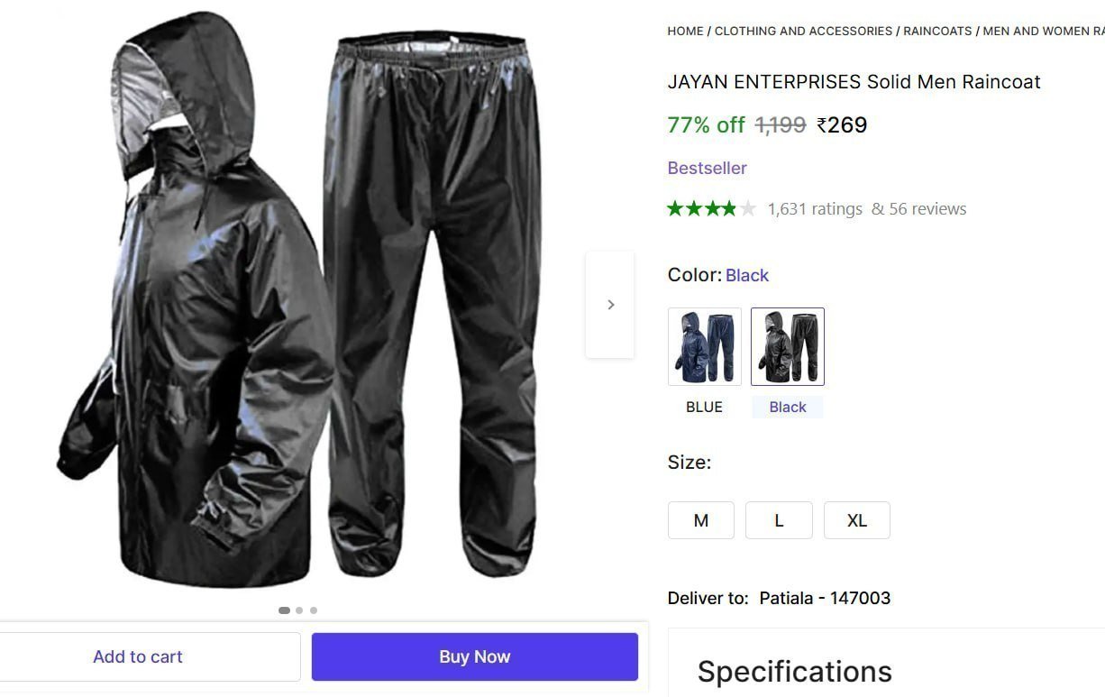 Full Body Raincoat At 269