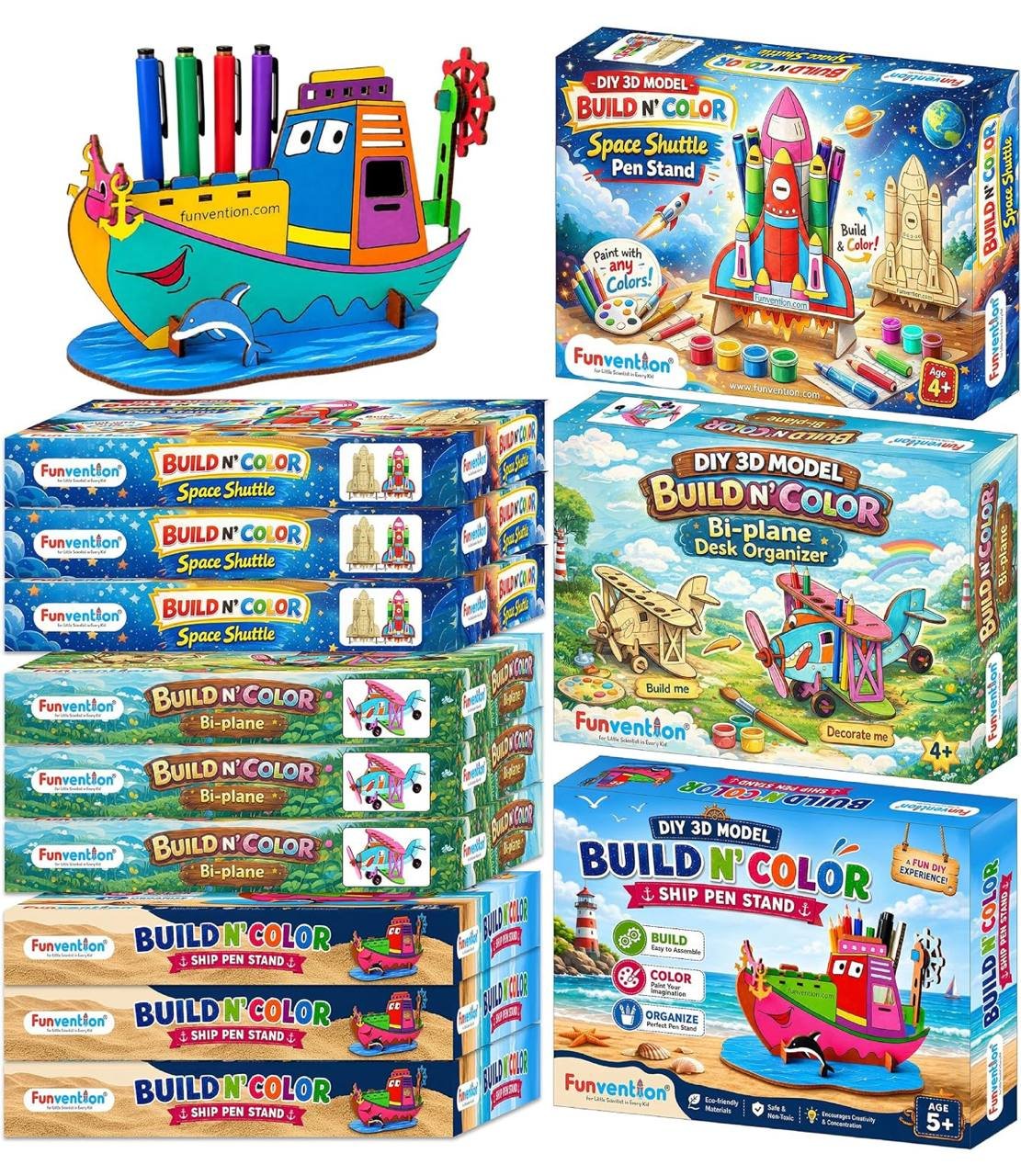 Funvention (combo Of 12) Birthday Return Gifts 3d 