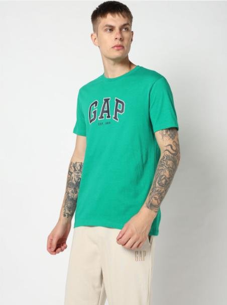 Gap Brand Logo Printed Pure Cotton T-shirt 59