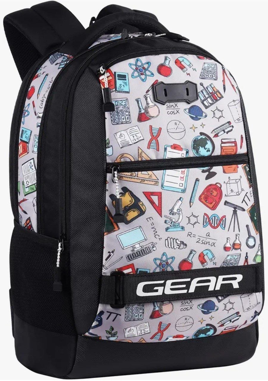 Gear Invent 19 34l Large Water Resistant School Bag Casual 4 Compartment