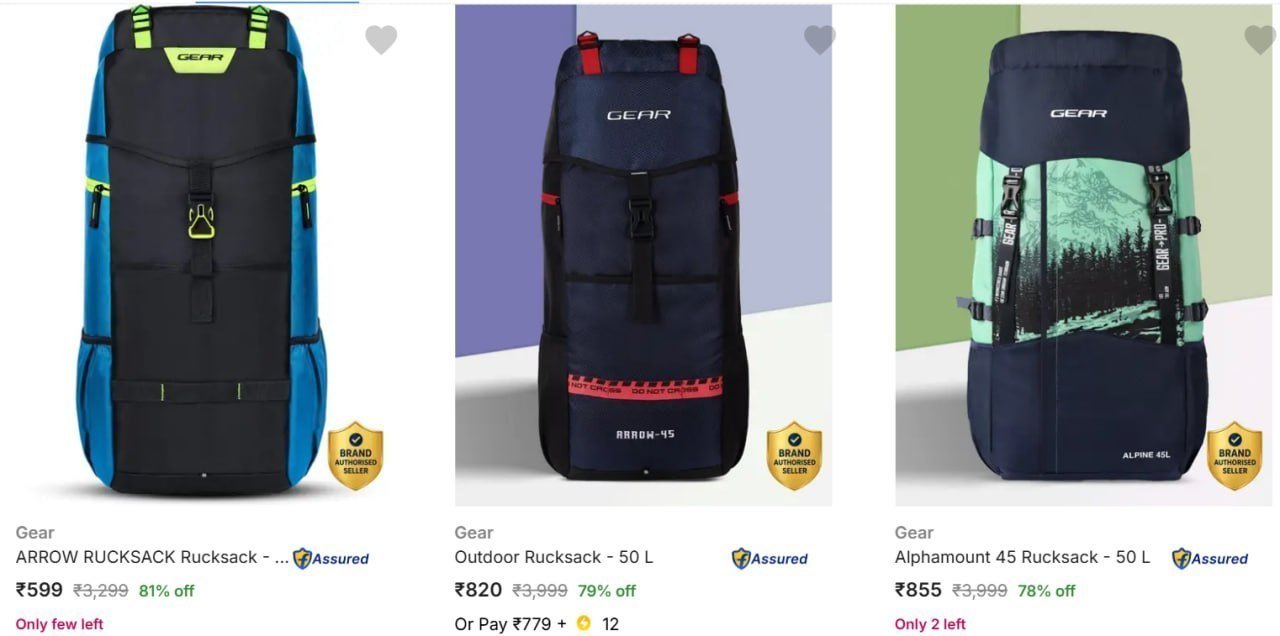 Gear Rucksacks 80