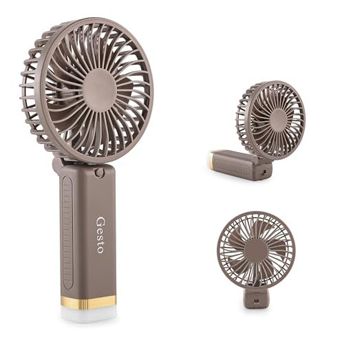 Gesto Portable Fan Rechargeable With Led Ligh