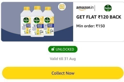 Get 120 140 Cashback On Min 150 Dettol Orders