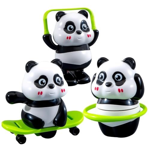 Gk Elite Cute Panda Toy Action Figures Set Of 3 In