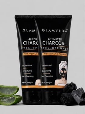 Glamveda Activated Charcoal Peel Mask (set Of 2) 2