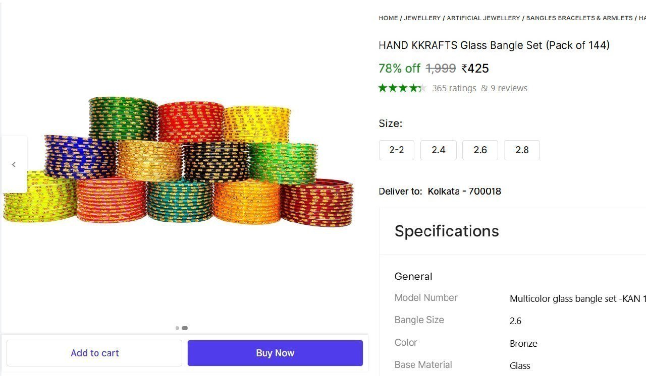 Glass Bangle Set (pack Of 144) 425