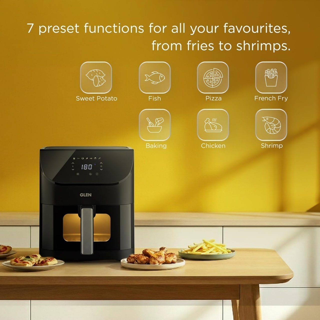 Glen Digital Air Fryer 6l 1500w 4396 Reg 6300