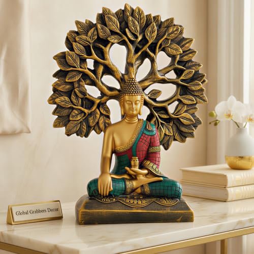 Global Grabbers Buddha Statue Showpiece Idol Home 