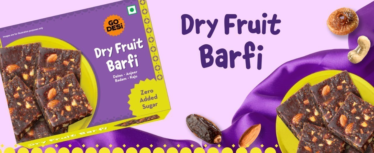 Go Desi Dates Dry Fruit Barfi 200 Gm 234