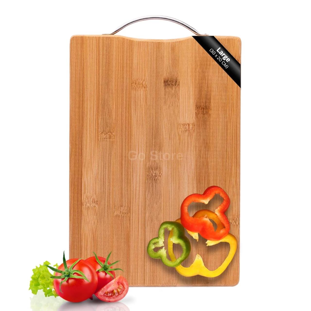 Go Store Large Wooden Bamboo Cutting Board Wo